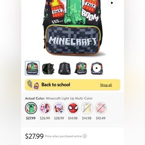 Minecraft | Accessories | Minecraft Tnt Boys 7 Light Up Backpack ...